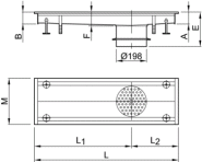 ACO CrNi-Rinne kpl. 450 x 1050 