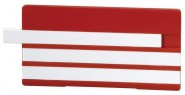 Simplex Bezeichnungsschild m. 3 Leerleisten 100 x 50mm Kunststoff rot 