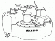 KESSEL-Hebeanlage Aqualift F Duo Doppelanlage mit Absperreinrichtung, 1,1 kW, 400V 