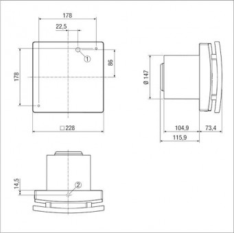 Maico Kleinraumventilator ECA 150 ipro Standardausführung, DN150 