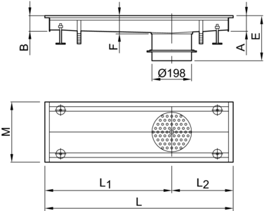 ACO CrNi-Rinne kpl. 300 x  550 