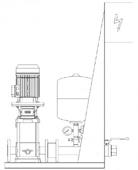 LOWARA Wasserversorgungsanlage GT 10 Analog SV 6604/2 F 185 T 